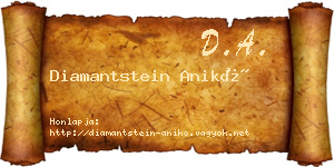 Diamantstein Anikó névjegykártya